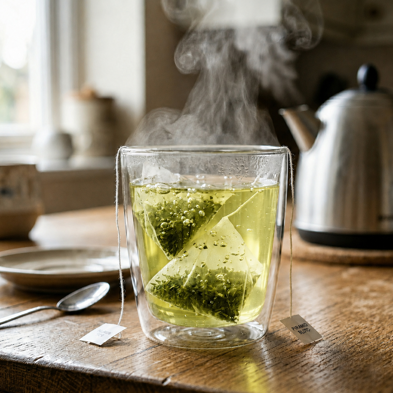 Place 1-2 Sungood Tea Bags in a Glass. Pour Freshly boiling water (Temp 85-90°C ), let it brew for 1-2 minutes  