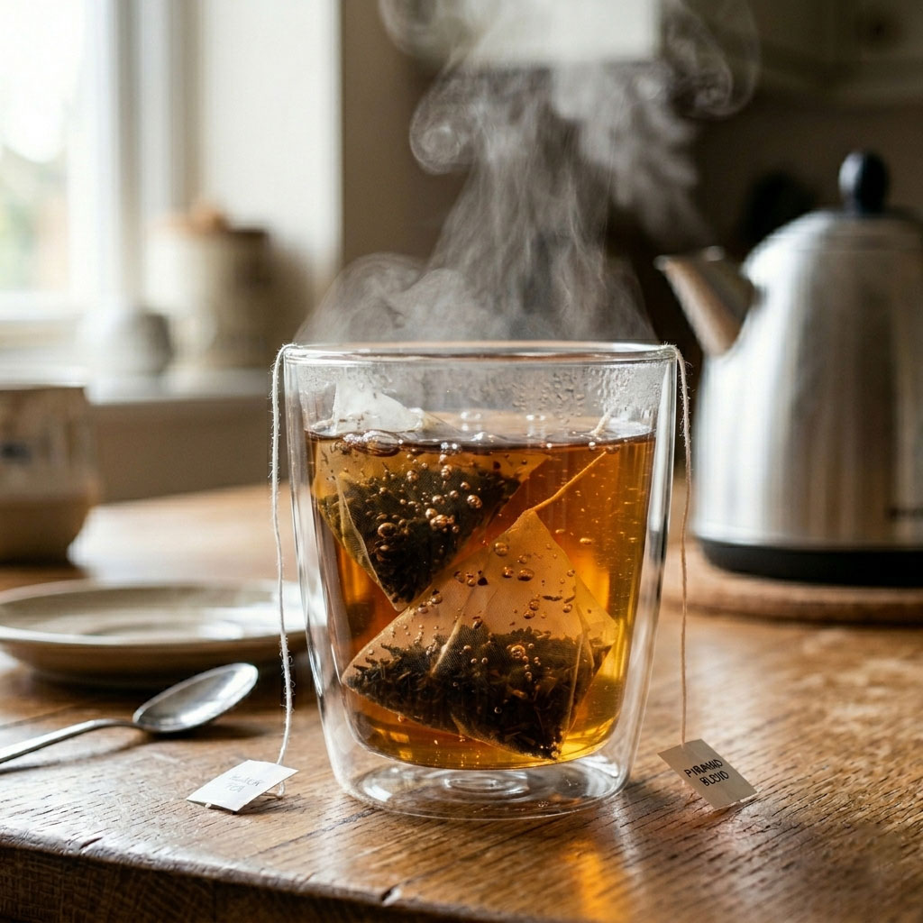 Place 1-2 Sungood Tea Bags in a Glass. Pour Freshly boiling water (Temp 85-90°C ), let it brew for 1-2 minutes  