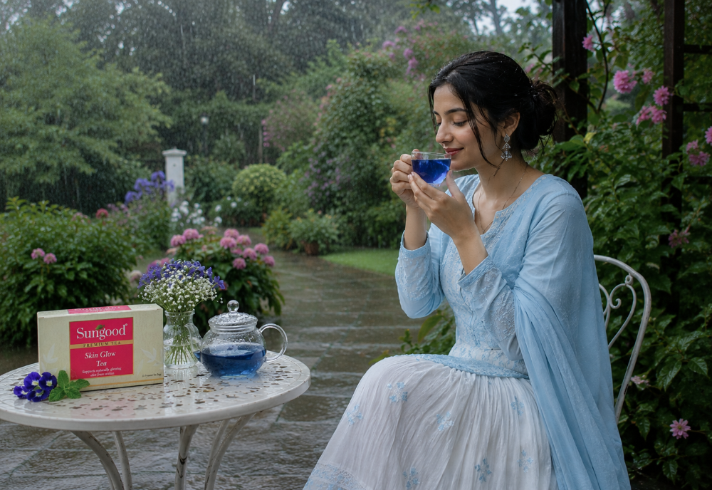 Blue Pea Tea for Skin health during Monsoon